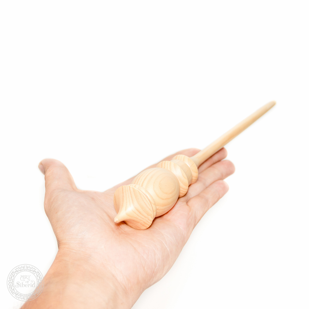 Деревянное опорное веретено из сибирского кедра Art of Siberia 260 мм. B16