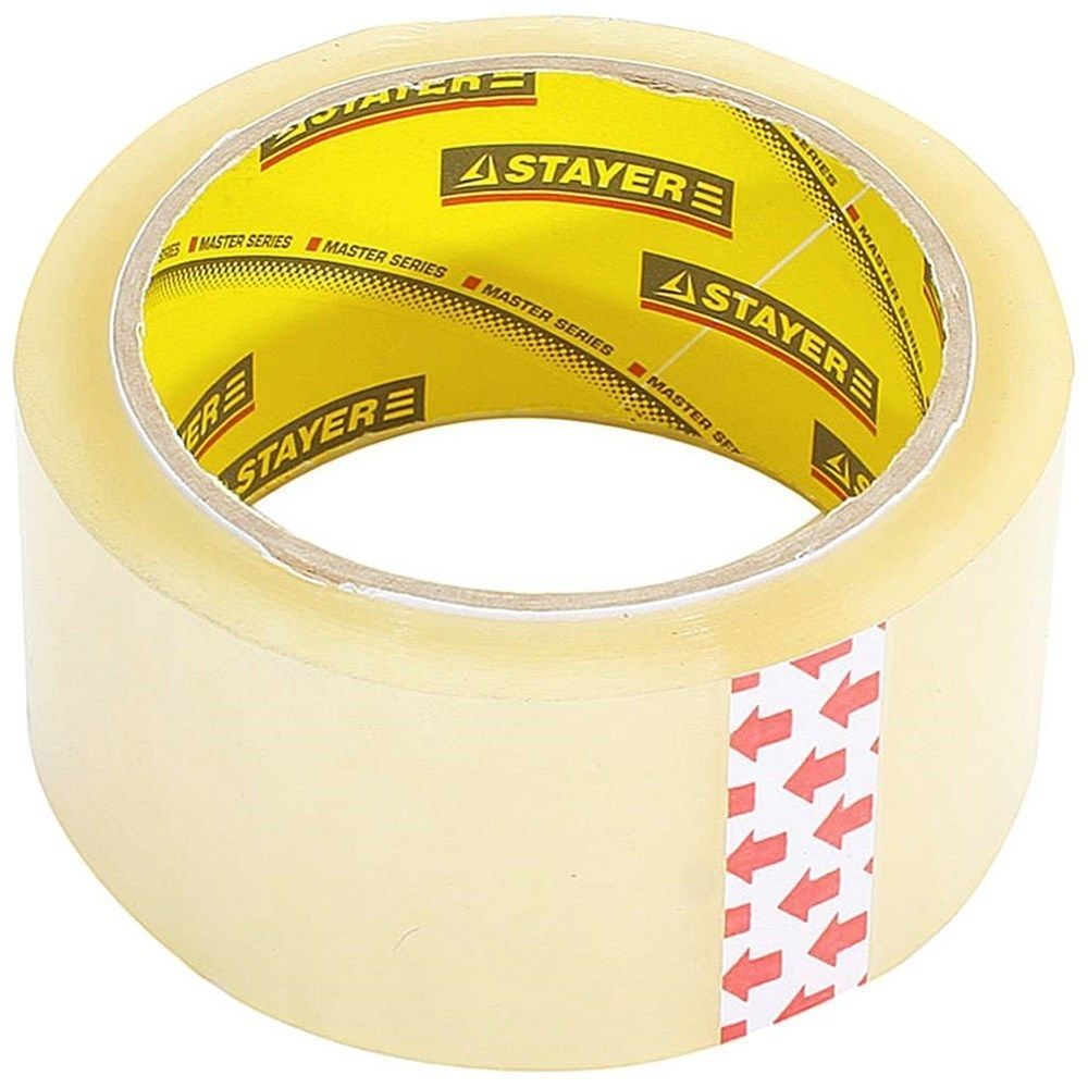 Лента STAYER упаковочная, прозрачная, 50мм х 60м