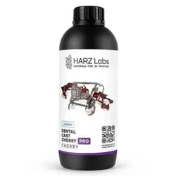 Фотография — Фотополимерная смола HARZ Labs Dental Cast Cherry PRO, вишневая, полупрозрачная (1 кг)