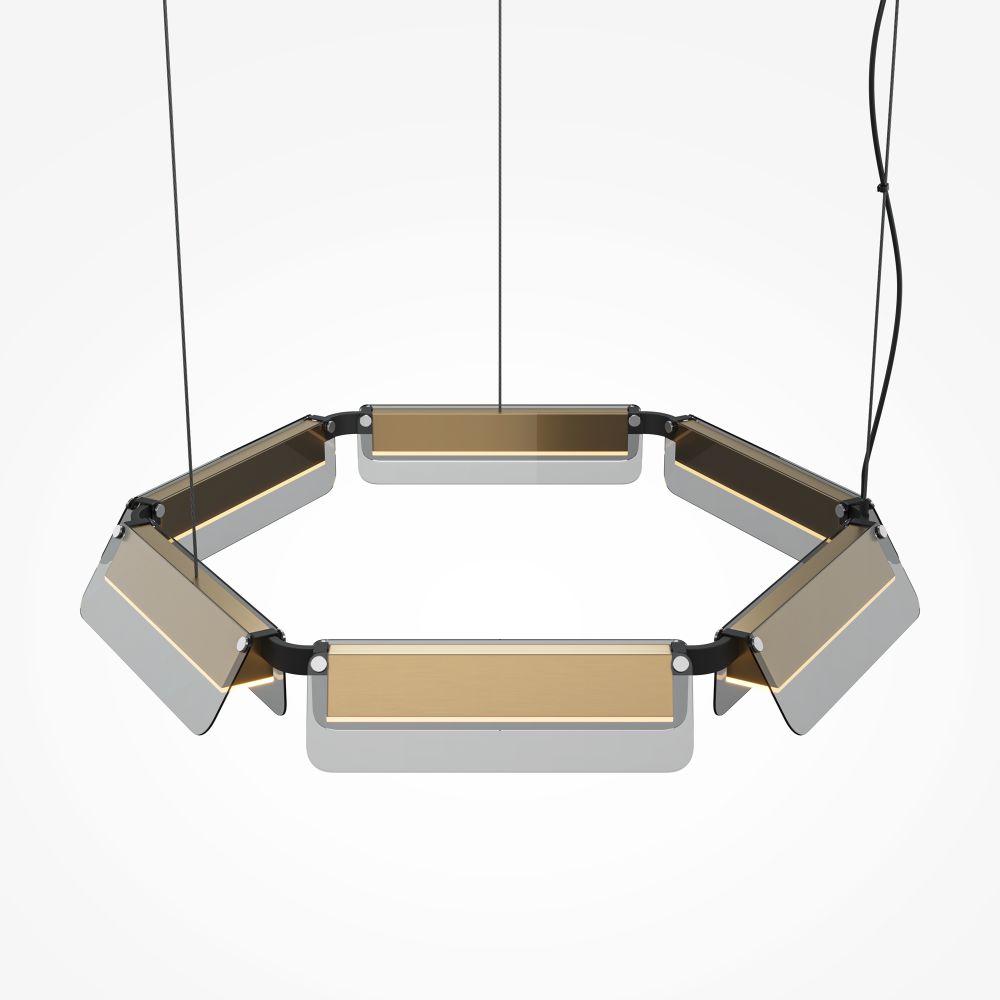 Люстра подвесная светодиодная Maytoni Flat MOD296PL-L40BS3K