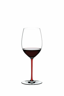 Бокал для красного вина с красной ножкой 625мл Riedel Fatto a Mano Cabernet