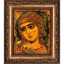 Ангел Златые Власы. Архангел Гавриил. Копия иконы XII века на холсте.
