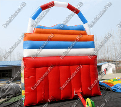 Надувная горка "Лунатик", размер 5*4*4,5 м.