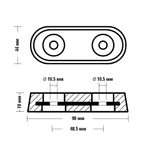 Анод магниевый, 100х44 мм (10270010)