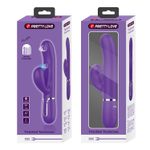 Фиолетовый вибратор-кролик с пульсацией Perdita - 22,8 см. (Цвет: фиолетовый)