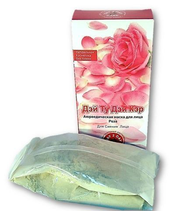 Маска для лица Day 2 Day Care Роза для сияния лица 100 г