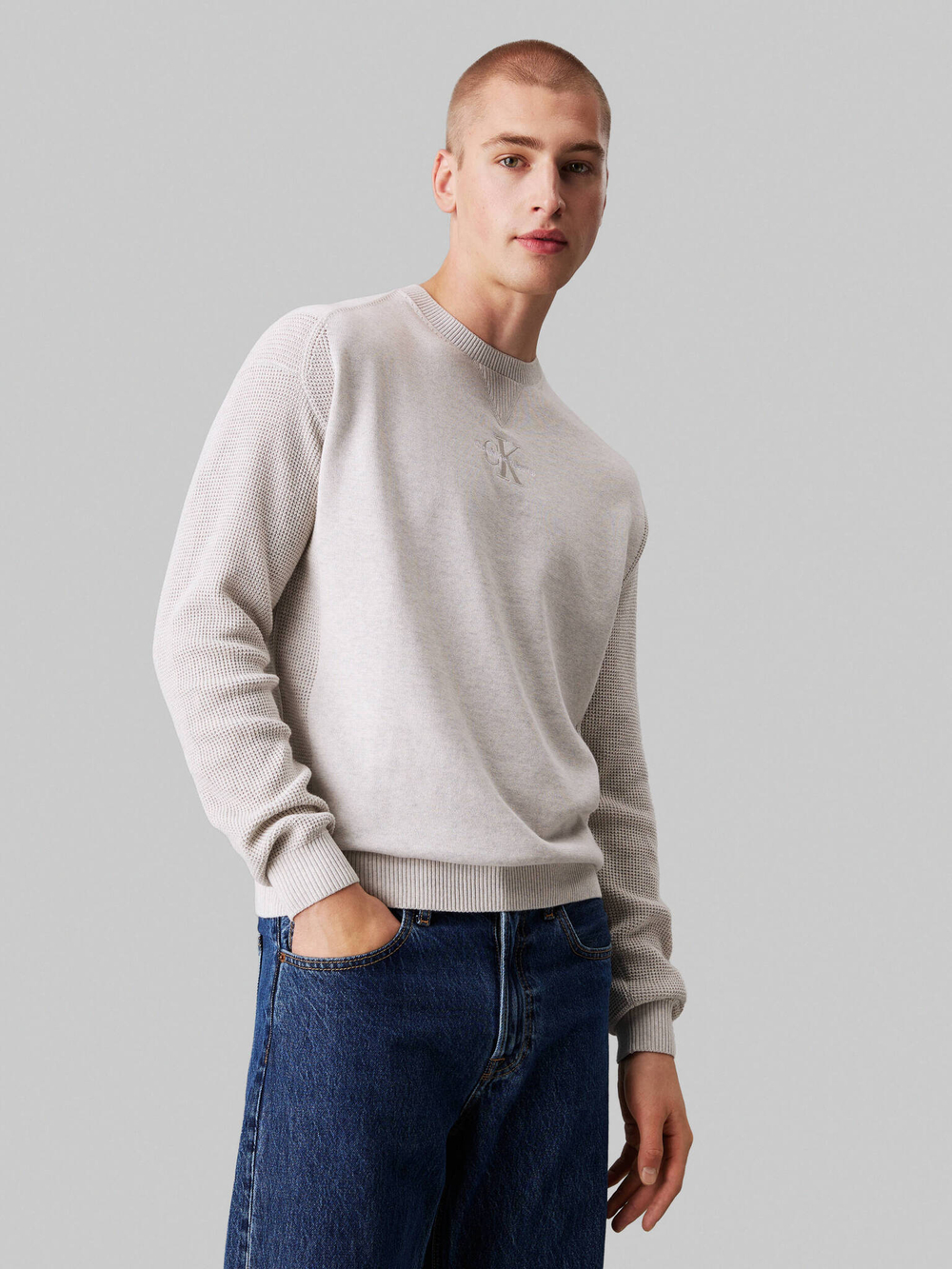 Свитер CALVIN KLEIN JEANS - серый(J30J325671)