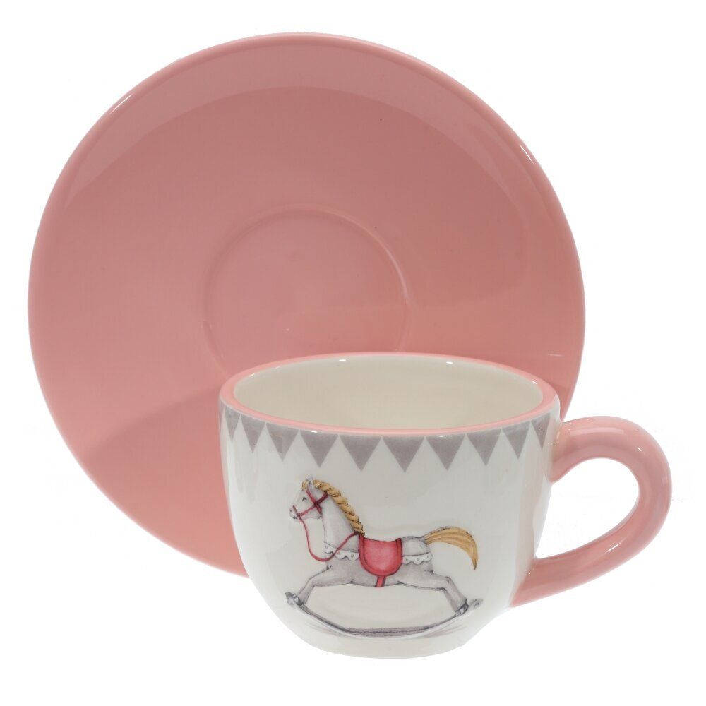 GAEM Набор чашка с блюдцем "Лошадка",, 250 мл, L15 W15 H7,5 см