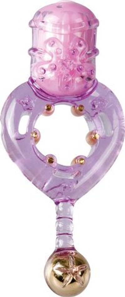 Эрекционное виброколечко Love Ring с хвостом (Цвет: фиолетовый)