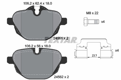 TEXTAR - 2456101-TET - Brake Pad Set, disc brake
