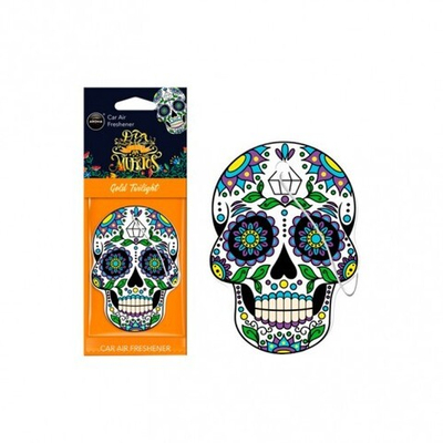 AROMA CAR Ароматизатор картонный DIA DE LOS MUERTOS Gold Tatoo