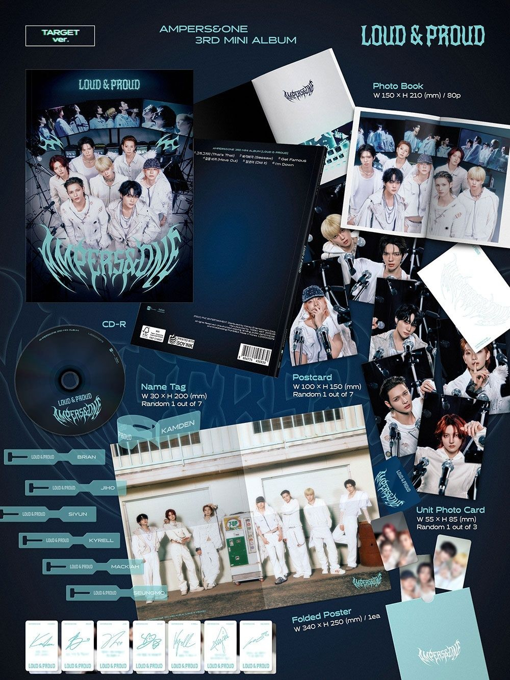 Альбом AMPERS&ONE - LOUD & PROUD 3rd Mini Album 2 Version SET