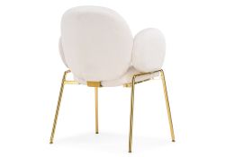 Стул на металлокаркасе Kalipso white / gold
