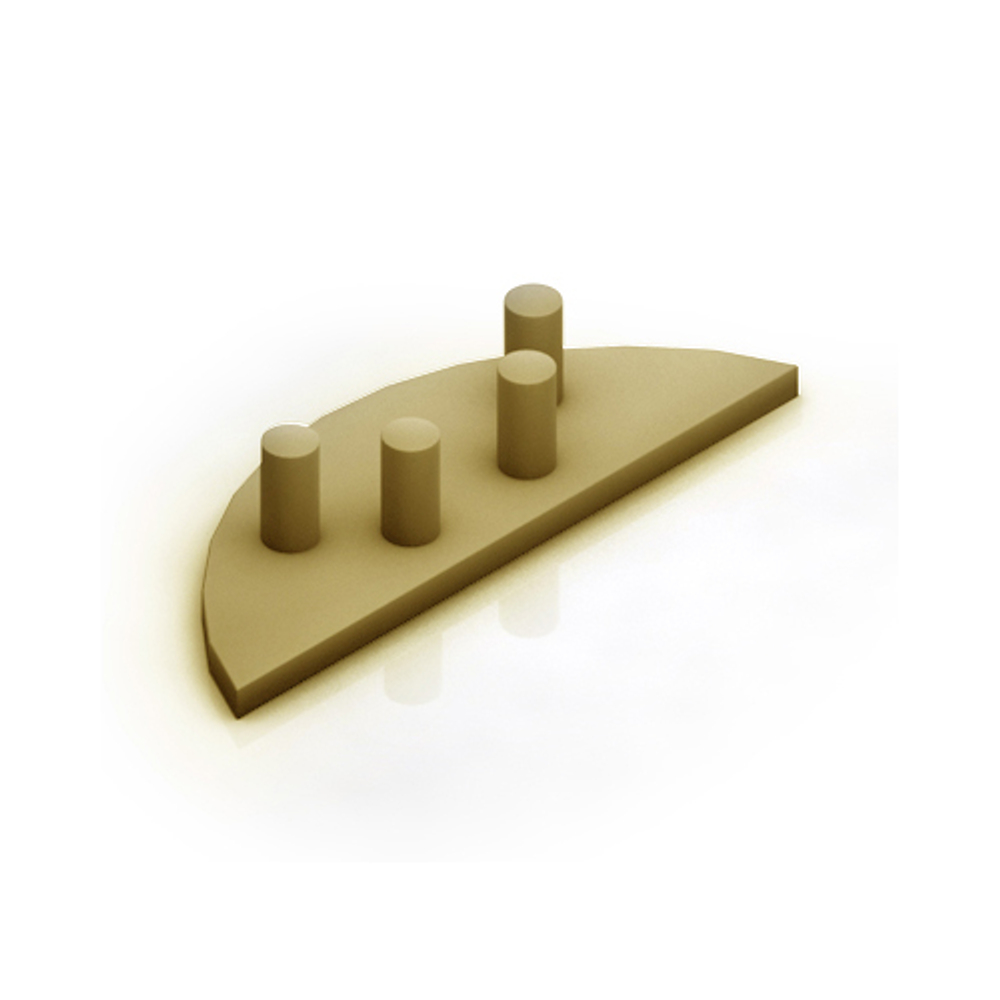 Заглушка для однополозной нижней направляющей, пластик, золото матовое (AS0022) Aristo