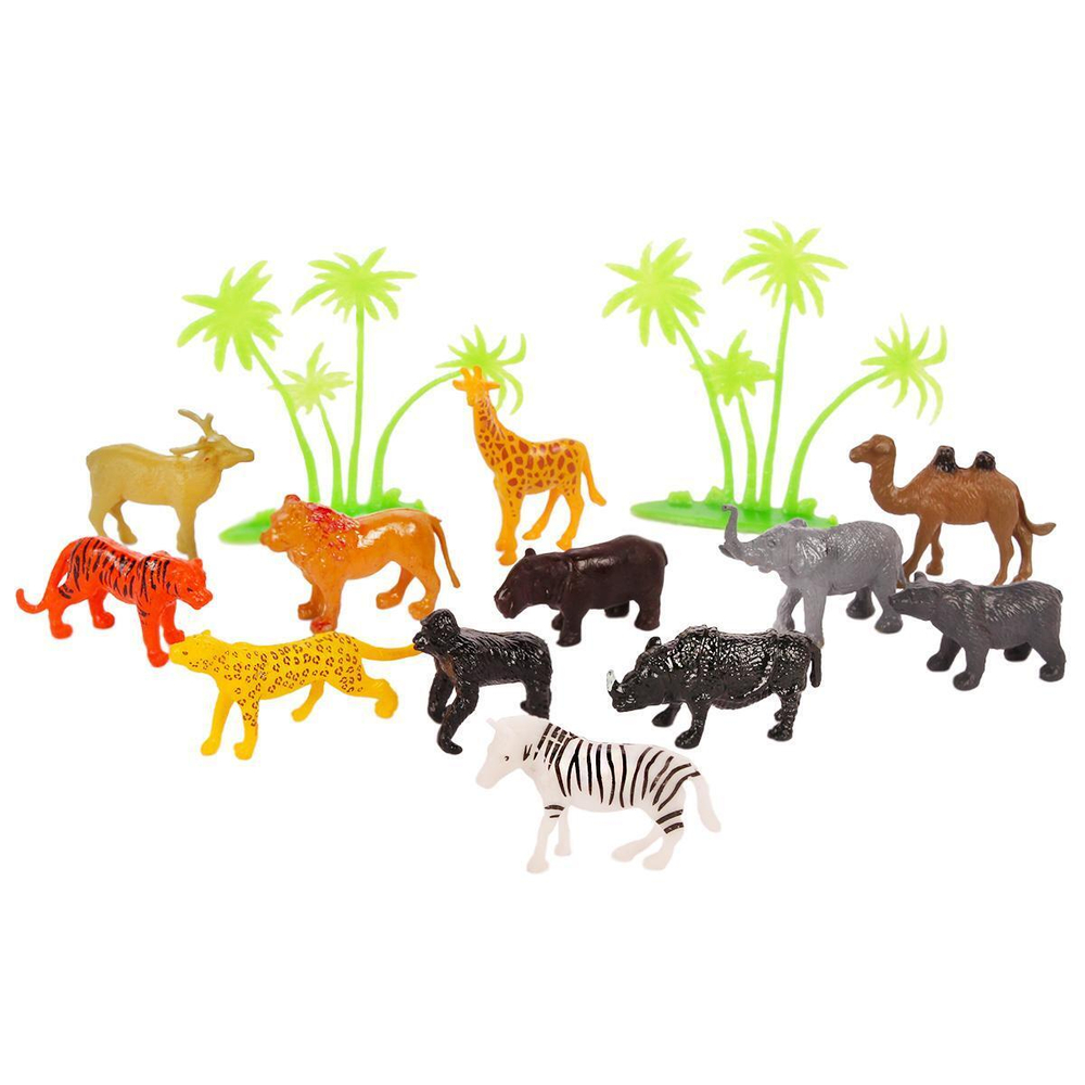 Набор диких животных 12шт, пакет 825-2