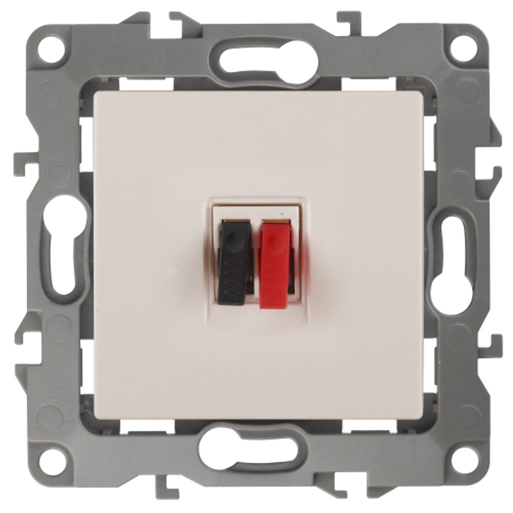 Розетка ЭРА Серия 12 12-3111-02 аудио IP20 цвет слоновая кость