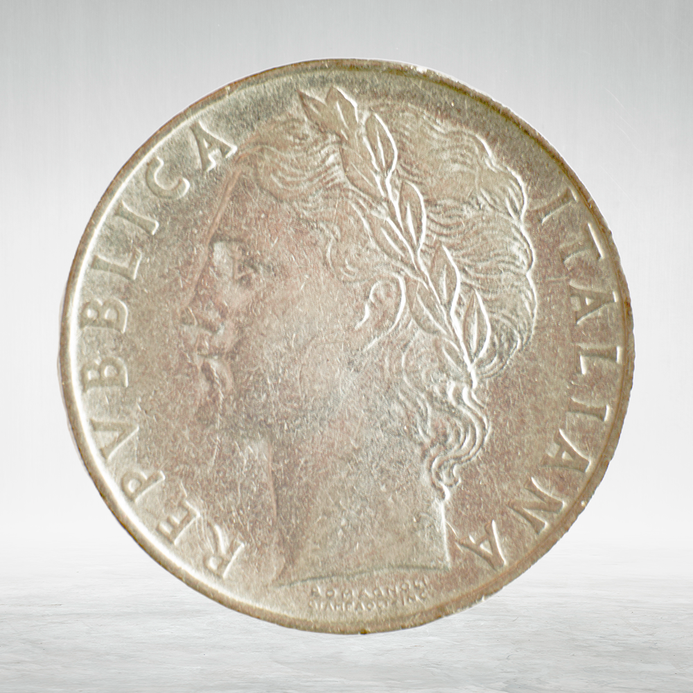 Italy 100 Lire 1956 R "Minerva Standing – Large Type", XF