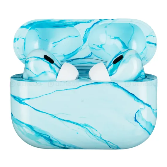 Apple AirPods Pro 2nd gen with MagSafe USB-C (2023) Light Blue Marble Gloss