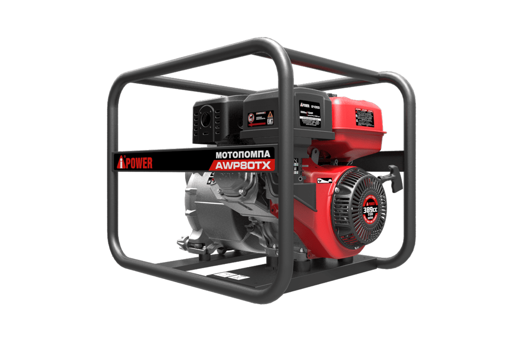 Мотопомпа A-iPower бензиновая для сильно загрязненной воды AWP80TX