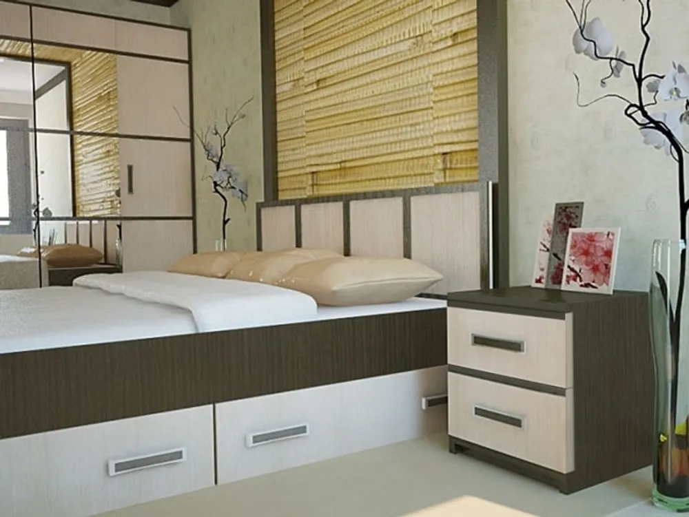 Кровать LIGHT Сакура венге/лоредо 900