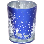 Подсвечник «Зимнее сияние» 10*12,5 см, Синий