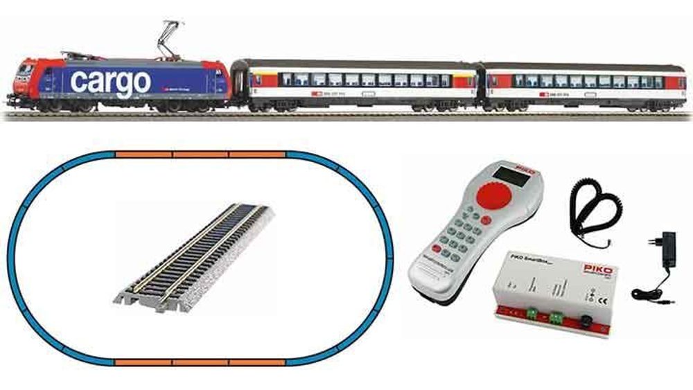 Цифровой набор &quot;Электровоз SBB EC Re 484 и 2-мя вагонами&quot; SmartControl light, рельсы на подложке