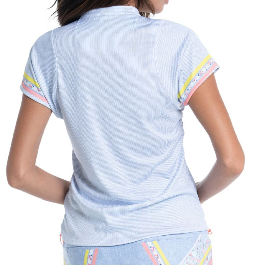 Женская теннисная футболка Lucky in Love Liberty In Love Chambray Blossom - небесный