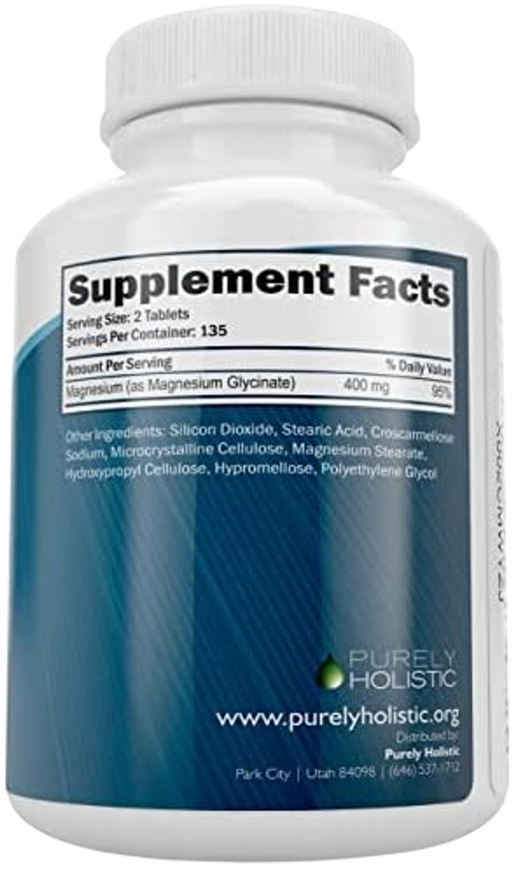 Purely Holistic Magnesium Glycinate 400mg 270 tab , Магний Глицинат