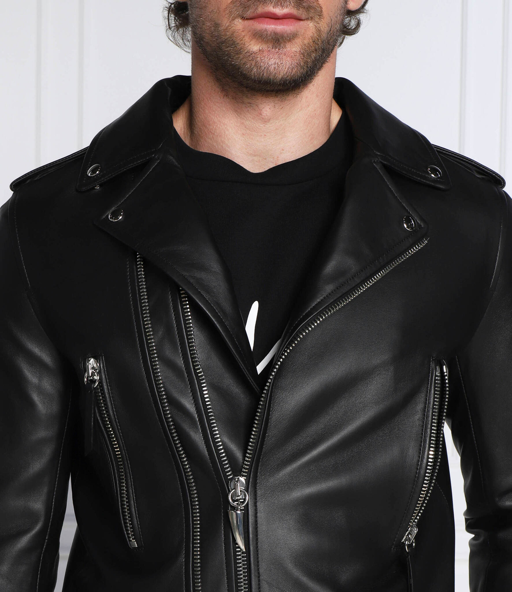 кожаная куртка Giuseppe Zanotti - черный(IRU2009)