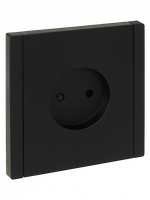 FORTE&PIANO Розетка 1-местная без заземления с защитными шторками винтовое крепление 10А FP117 черный IEK
