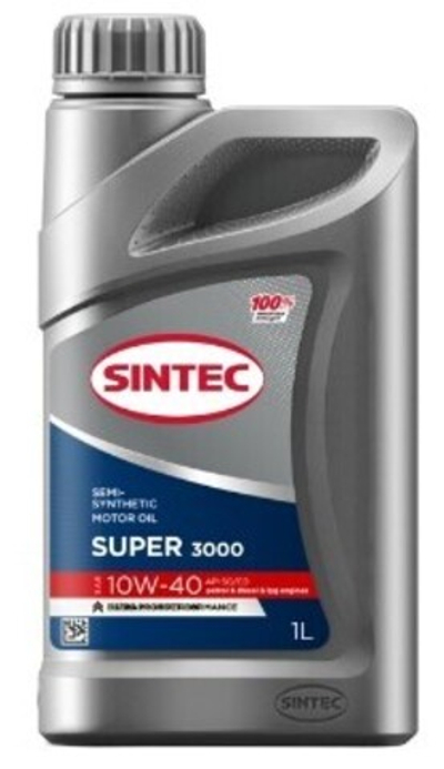 SINTEC Super 3000 п/с SAE 10W-40 API SG/CD 1л (12шт)