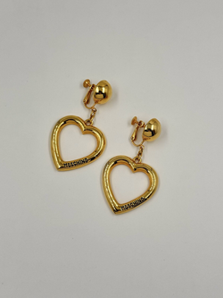 Клипсы с подвесками в виде сердец Moschino