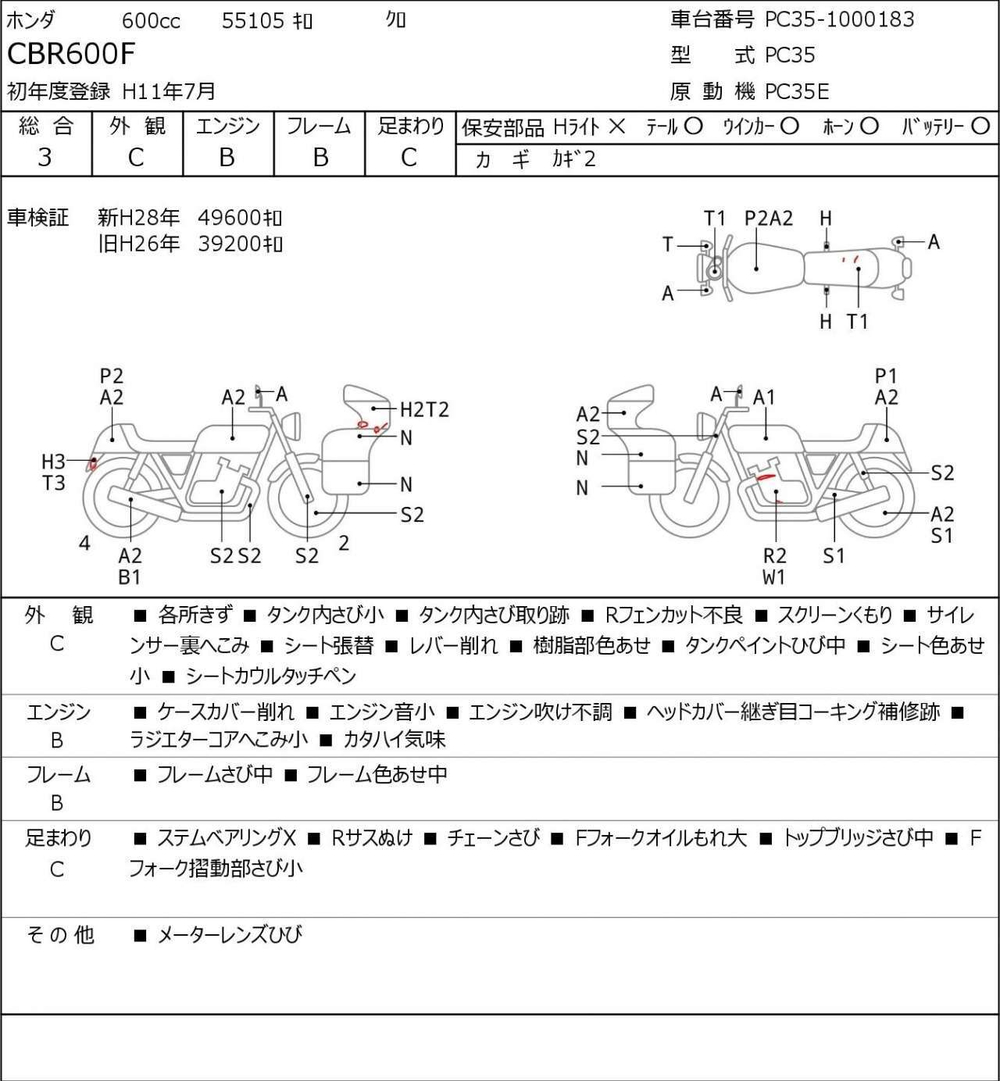 Honda CBR600F 038259