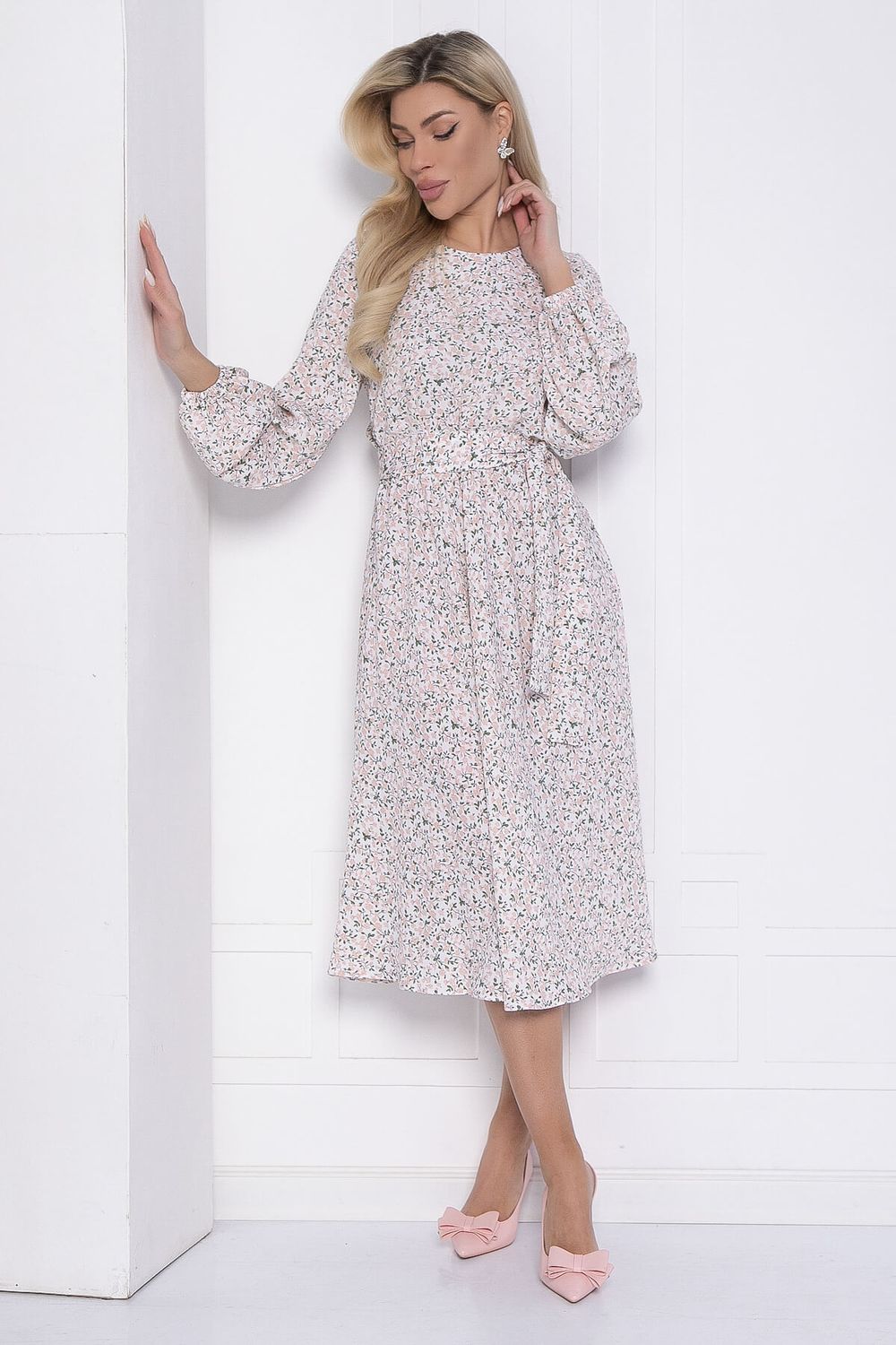 Платье Трепетная нежность (бело-розовое) П12455-8 LT Collection