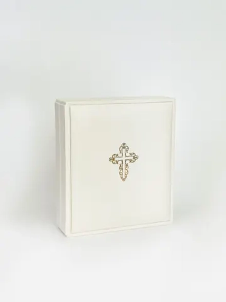 Складень кож.зам., бежевый с тиснением, 155х135х46 мм (Р10х12)