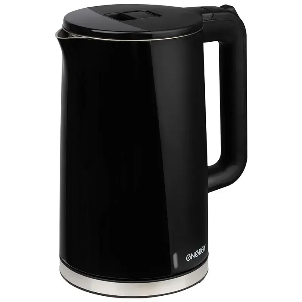 Чайник из нержавеющей стали 1,7л «ENERGY» черный E-208, двойной корпус