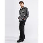 Рубашка БИЧ укороченная с шерстью клетка серая