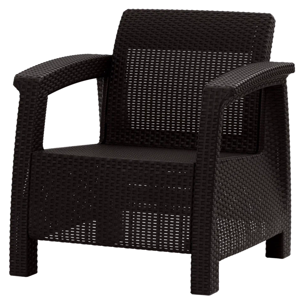 Кресло пластиковое Элластик-Пласт RATTAN Luxe (коричневое)