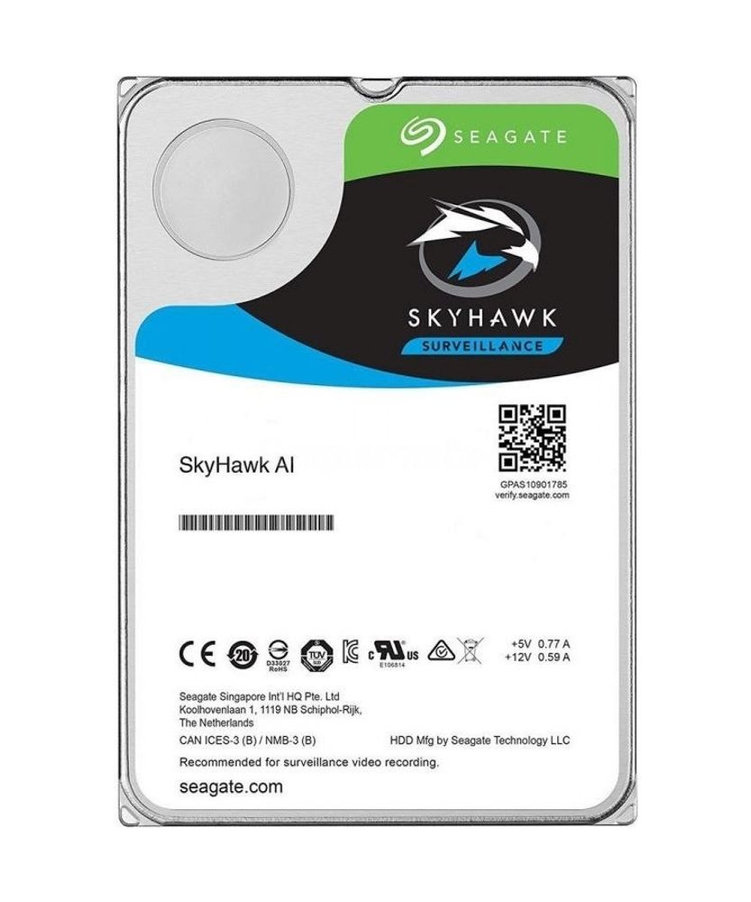 12TB Seagate SkyHawk (ST12000VE0008) (SATA 6 Гбит/с, 7200 rpm, 256 mb buffer, для видеонаблюдения)