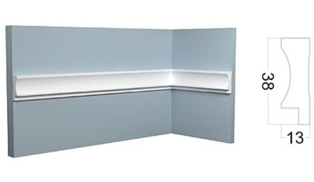 Молдинг Контур под покраску, 38x13 мм