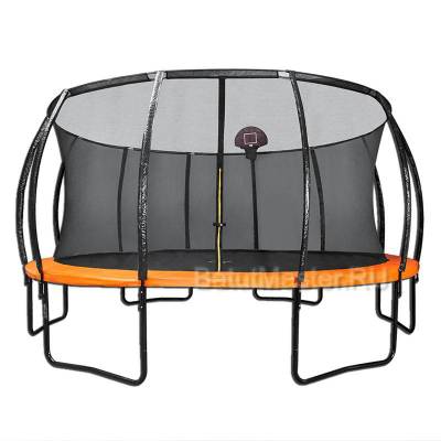 Батут с сеткой и баскетбольным кольцом, диаметр 14 фт