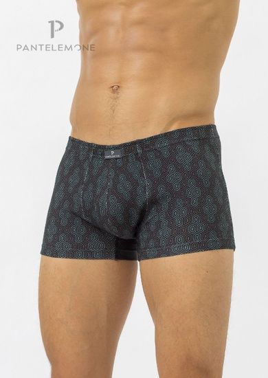 Трусы мужские боксеры Pantelemone PMH-1211, геометрия зеленая моро