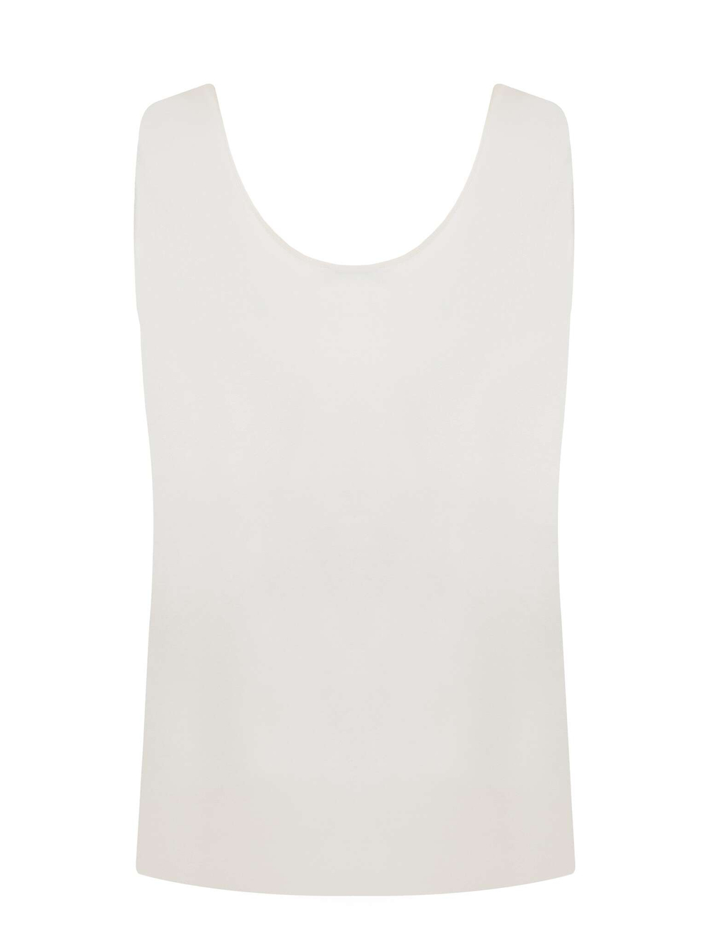 Топ с глубоким вырезом из натурального шелка с шарфиком