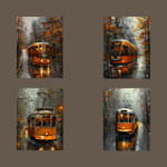 Трамвай осенью