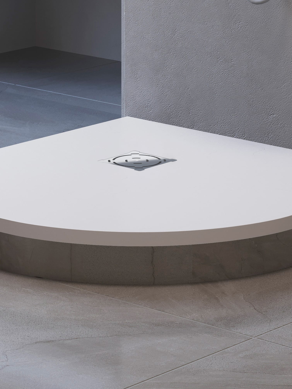 Душевой поддон полукруглый RGW ST/R-W Белый (1000x1000)