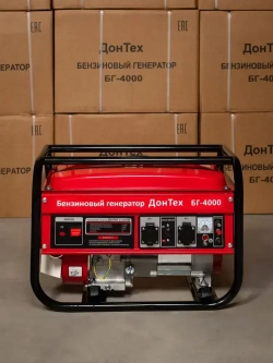 Генератор бензиновый Электрический Дон-Тех БГ-4000 ( 4.75 кВА, 50 Гц, 7 л.с, 3.2-3.8 кВт, 220В, ручной стартер, электрогенератор. )
