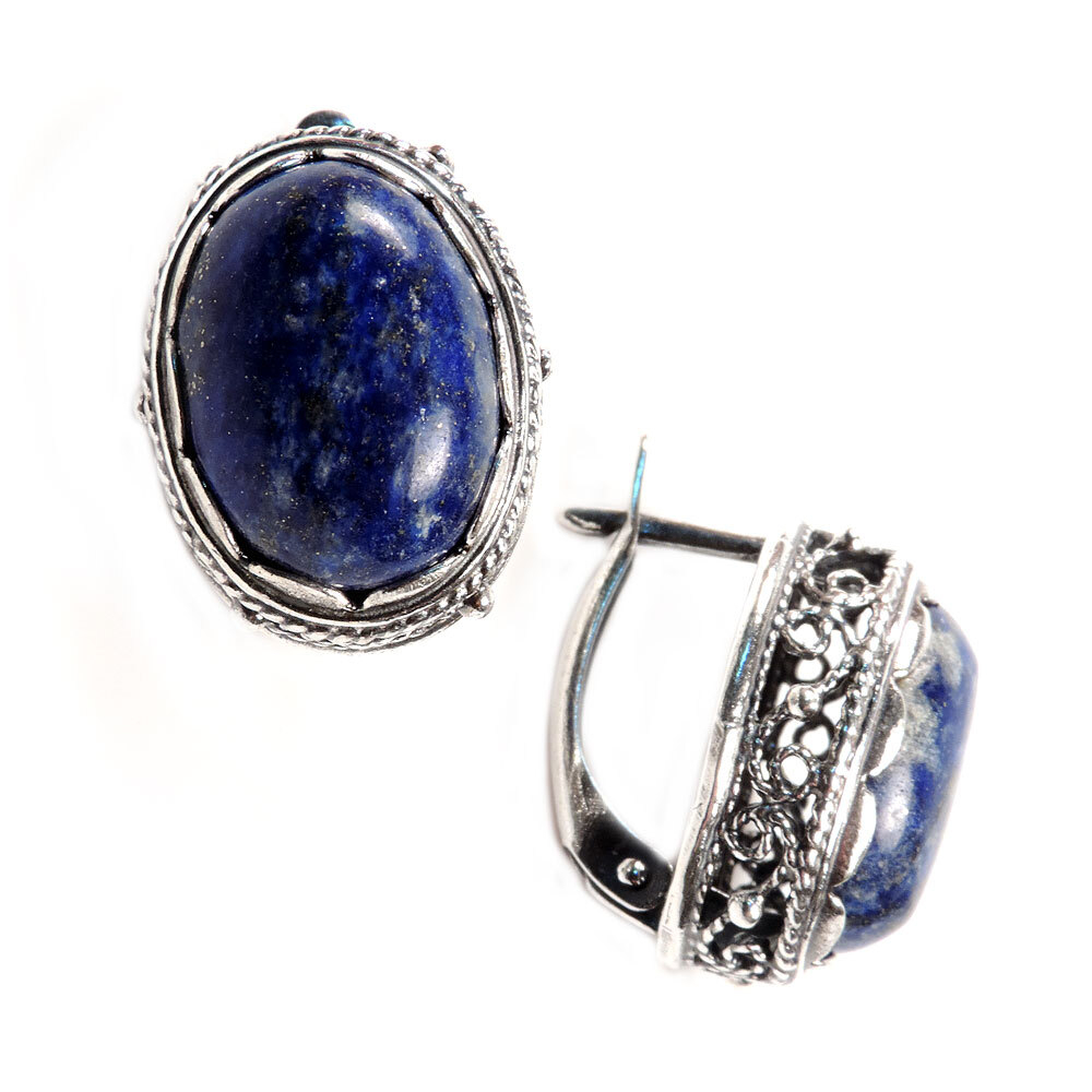 Серьги "Ориентал" лазурит