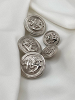 Пуговицы с якорем серебристые пластиковые