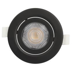 Светильник светодиодный встраиваемый ЭРА KL LED 25A-5 3K BK 5Вт 3000К круглый поворотный черный | Встраиваемые LED светильники