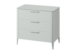 Комод Type oak 3 ящика ширина 90 см (светло-серый)